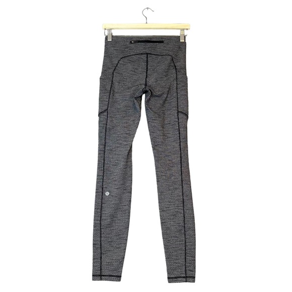 Lululemon | Speed Up Tight Full On Luxtreme Luon Variegated Knit Black Size 6 - Picture 7 of 15